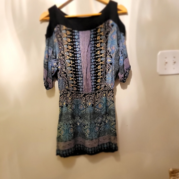 ANGIE'S Mini Dress, Size 8, Color: Navy Blue/ light blue. - Picture 1 of 9